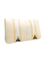 Snakeskin Striped Quilted Convertible Clutch Accessory arcadeshops.com