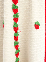 Strawberry Embroidered Maxi Skirt Bottom arcadeshops.com