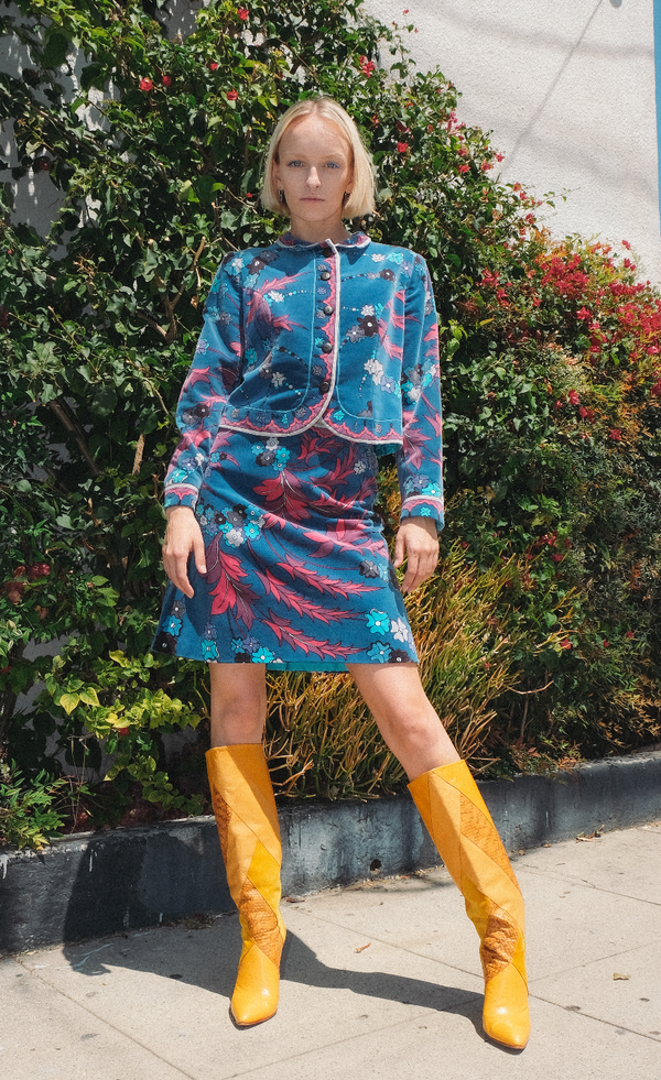 Snakeskin Patchwork Leather Boots Accessory arcadeshops.com