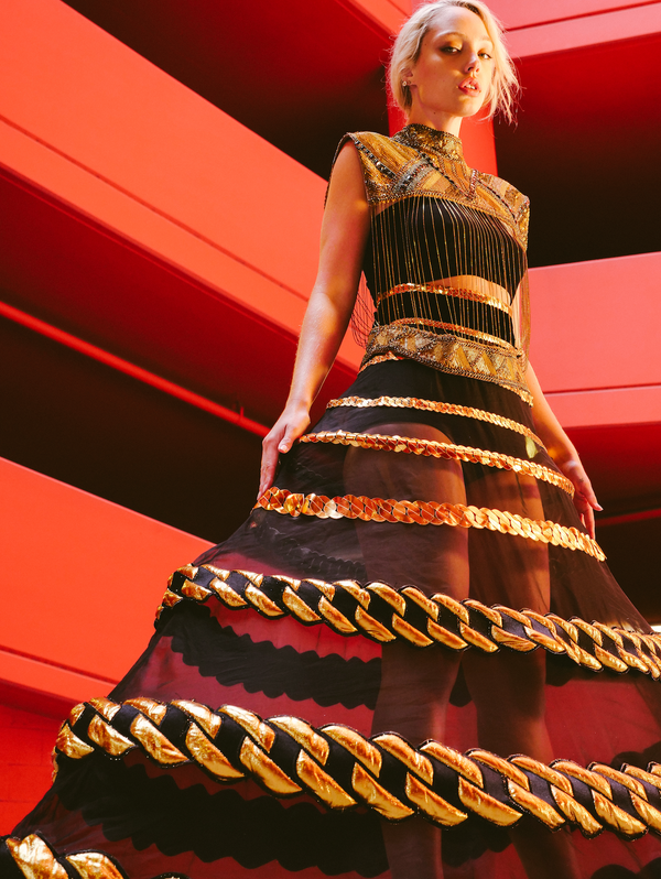 Embellished Chainlink Top Top arcadeshops.com