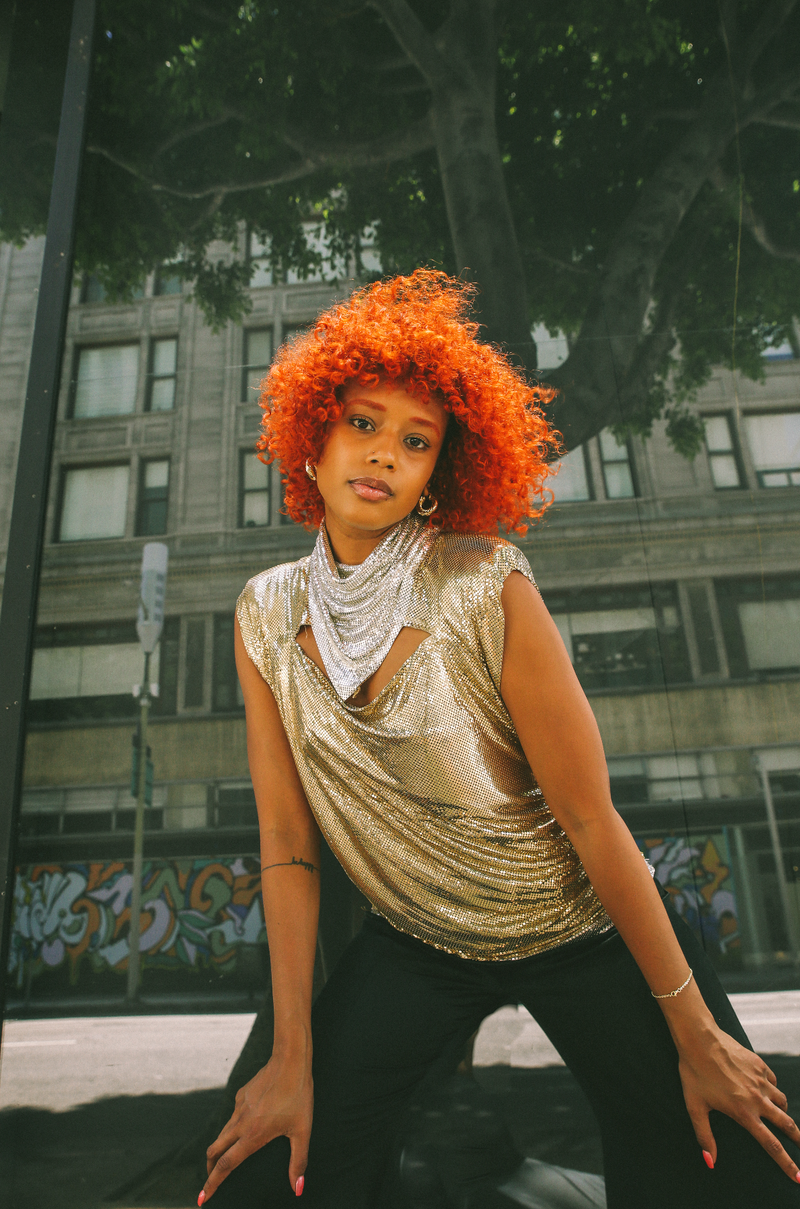 Ferrara Two Tone Metallic Chainmail Top Top arcadeshops.com