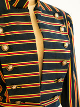 Military Inspired Ozbek Striped Jacket Jacket arcadeshops.com
