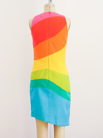 chinese dress ladies Nellie Dress In Rainbow Stripes main image 0