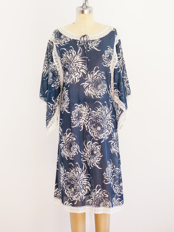Christian Dior Floral Lounging Tunic Dress arcadeshops.com