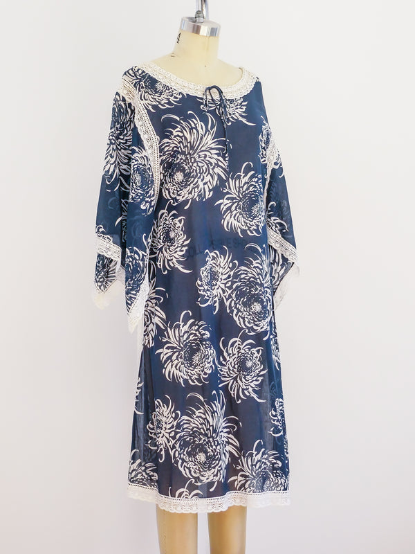 Christian Dior Floral Lounging Tunic Dress arcadeshops.com