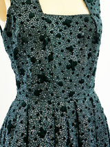 1960s Italian Demi-Couture Sequin Gown Dress arcadeshops.com