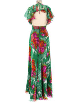 Scott Barrie Floral Ruffle Dress Dress arcadeshops.com