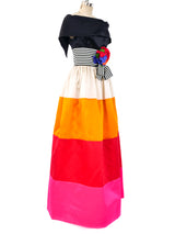 Bill Blass Colorblocked Ball Gown Dress arcadeshops.com