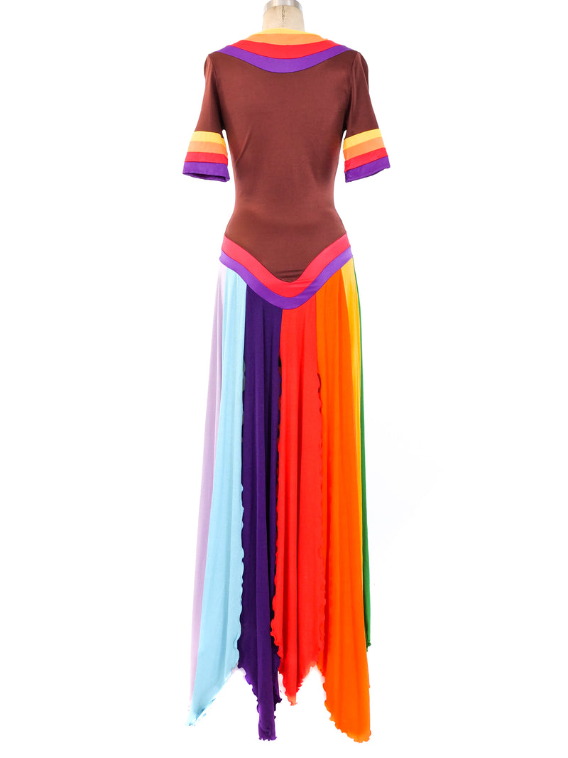 Giorgio di Sant'Angelo Rainbow Scarf Dress Dress arcadeshops.com