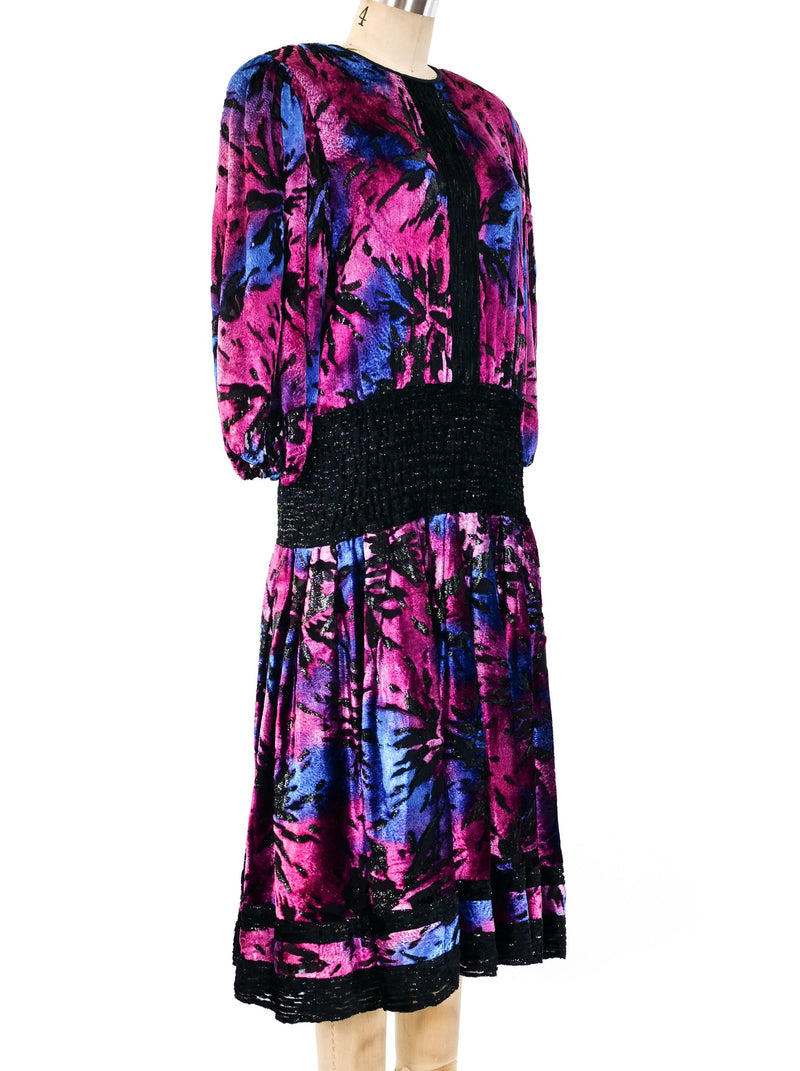 Diane Freis Devore Velvet Ombre Dress Dress arcadeshops.com