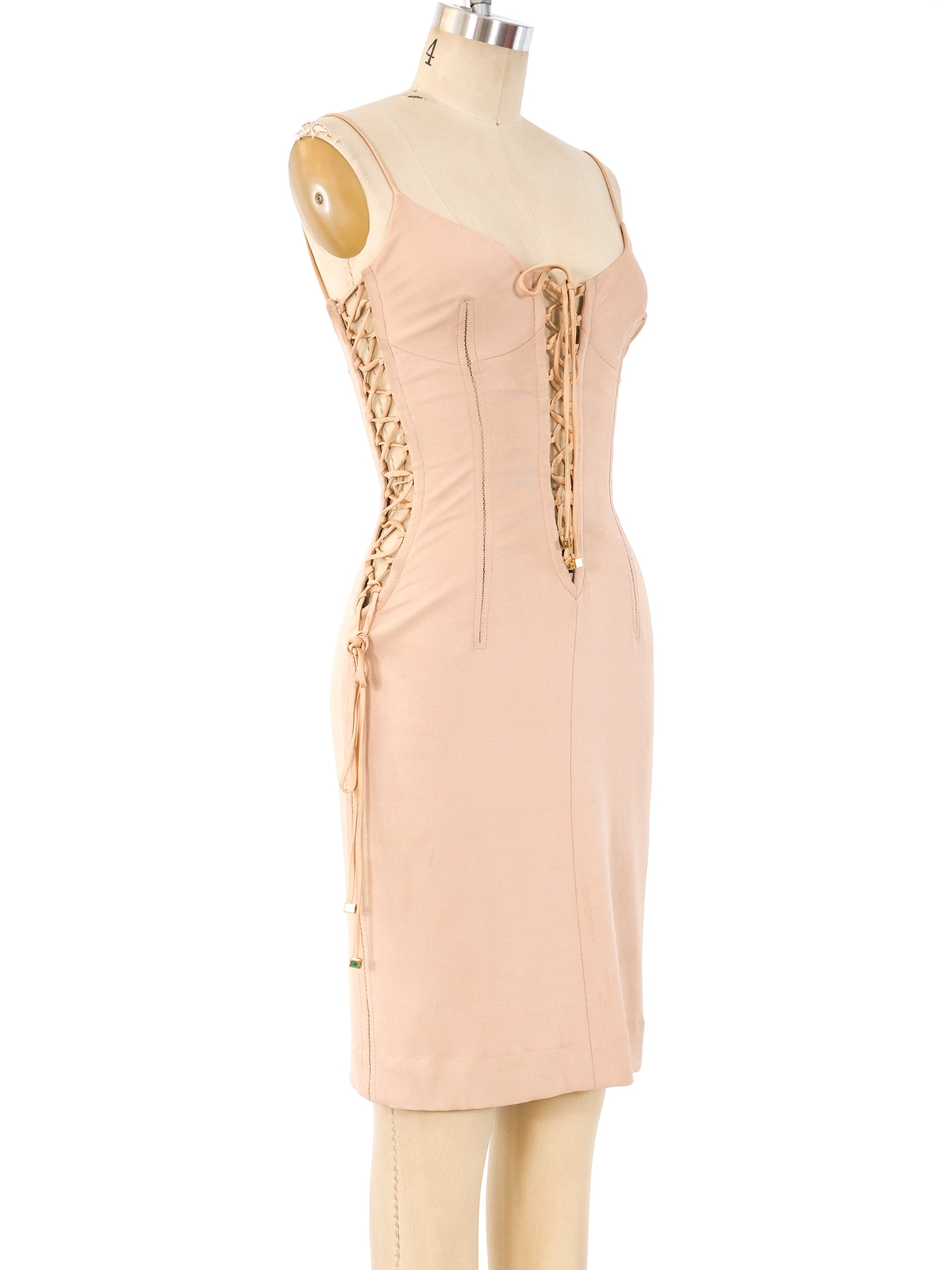 Dolce and Gabbana Lace Up Corset Dress