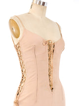 Dolce and Gabbana Lace Up Corset Dress Dress arcadeshops.com