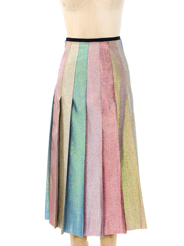 Gucci Iridescent Pleated Midi Skirt Bottom arcadeshops.com