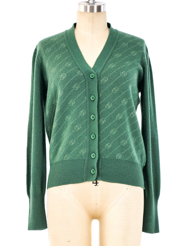 Gucci Logo Knit Cashmere Cardigan Top arcadeshops.com