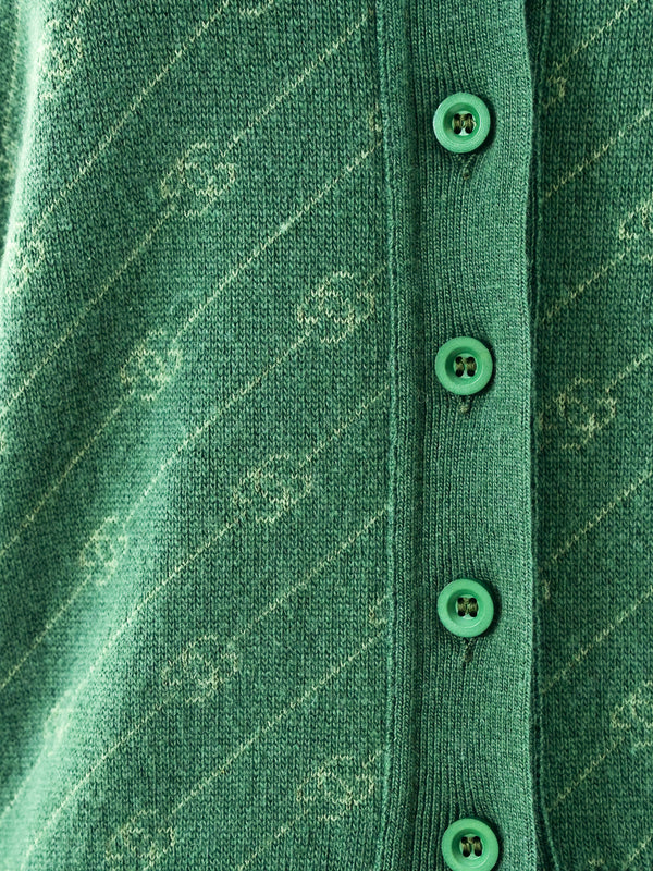 Gucci Logo Knit Cashmere Cardigan Top arcadeshops.com