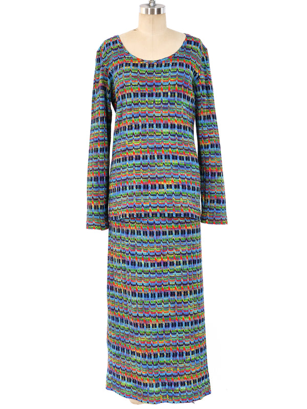 Missoni Rainbow Knit Skirt Ensemble Suit arcadeshops.com