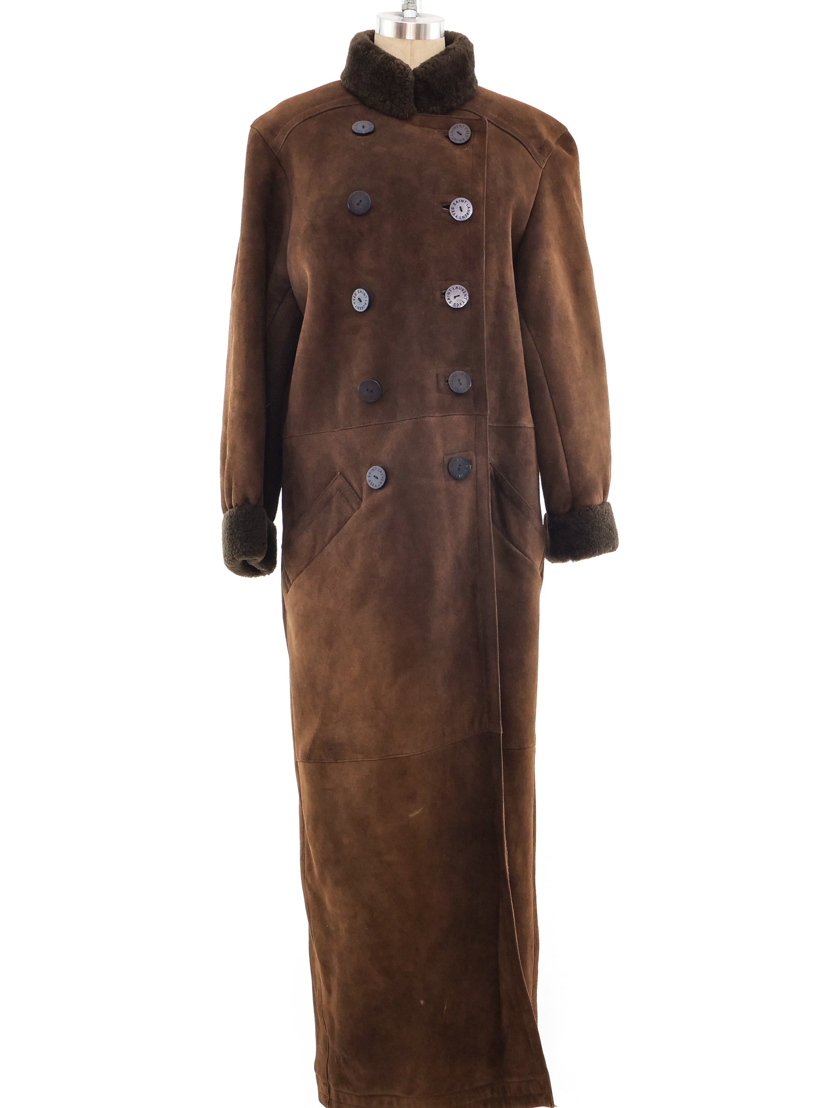 Yves Saint Laurent Shearling Overcoat