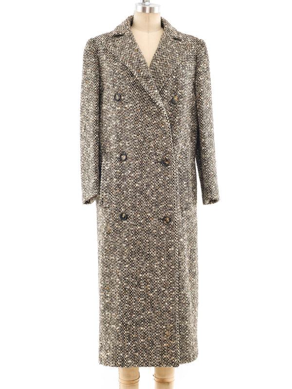 Chloe Tweed Maxi Coat Outerwear arcadeshops.com