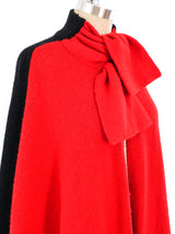 Valentino Red and Black Alpaca Cape Outerwear arcadeshops.com