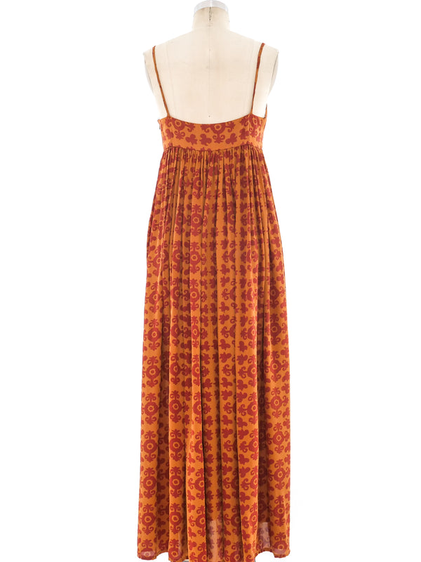Todd Oldham Block Printed Empire Waist Dress Dress arcadeshops.com