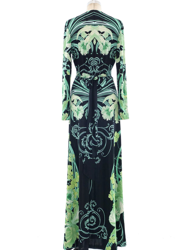 Floral Art Nouveau Printed Jersey Dress Dress arcadeshops.com