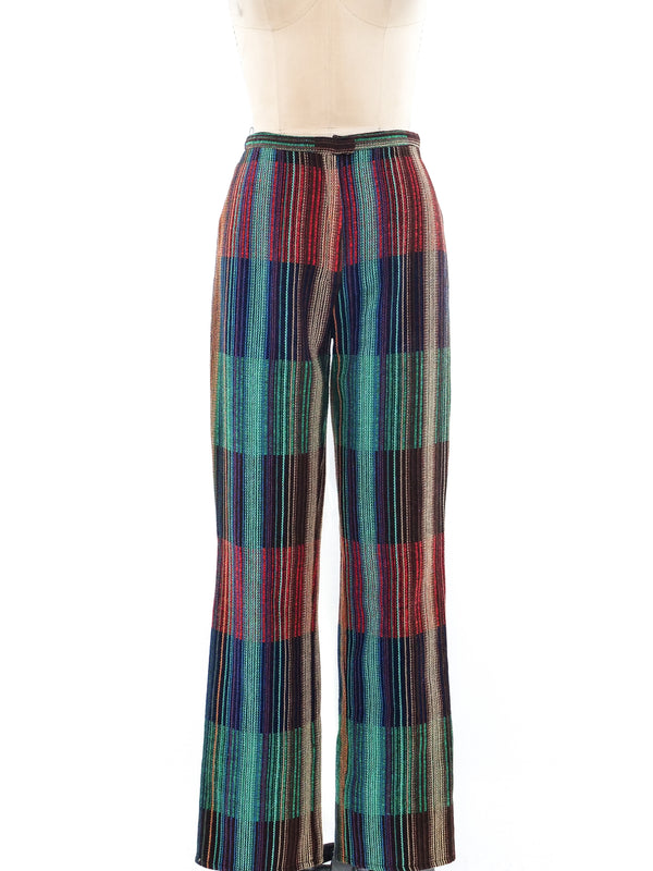 Multicolor Checker Knit Trouser Bottom arcadeshops.com