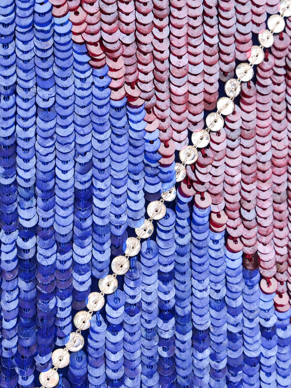 Oscar de la Renta Sequin Embellished Argyle Top Top arcadeshops.com