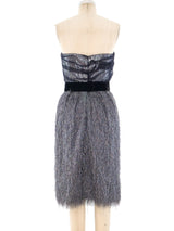 Bill Blass Tinsel Shag Strapless Dress Dress arcadeshops.com