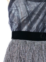 Bill Blass Tinsel Shag Strapless Dress Dress arcadeshops.com