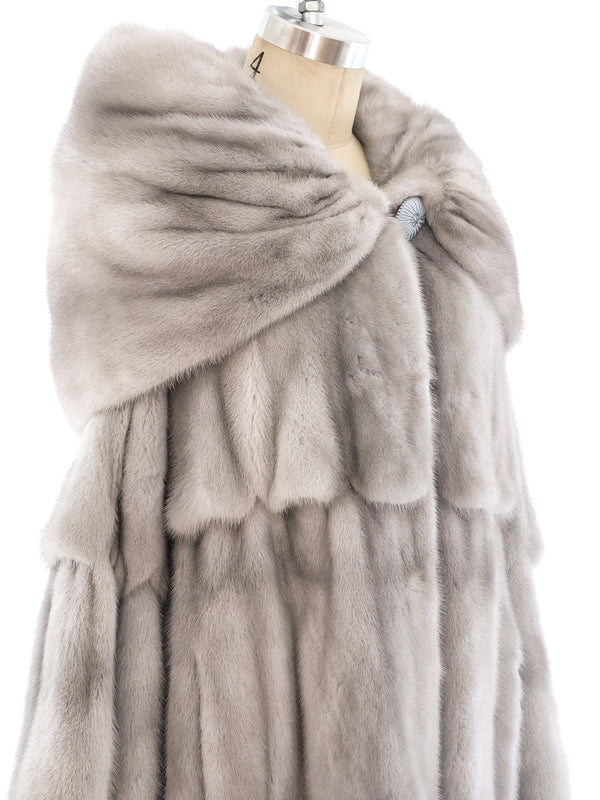 Adolfo Silver Mink Swing Coat Outerwear arcadeshops.com