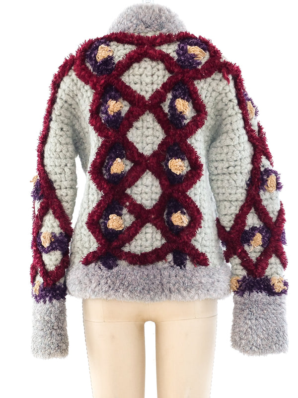 Handknit Chenille Knit Jacket Jacket arcadeshops.com