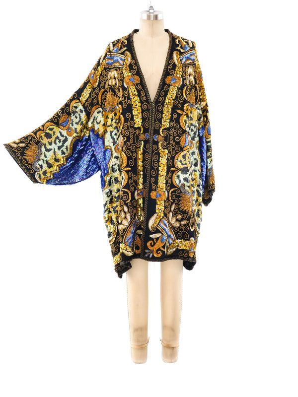 Fully Embellished Baroque Inspired Duster Jacket arcadeshops.com