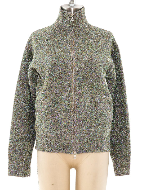 Dries Van Noten Silver Tinsel Jacket Jacket arcadeshops.com