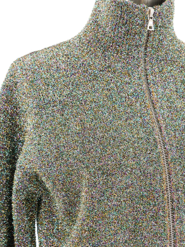 Dries Van Noten Silver Tinsel Jacket Jacket arcadeshops.com