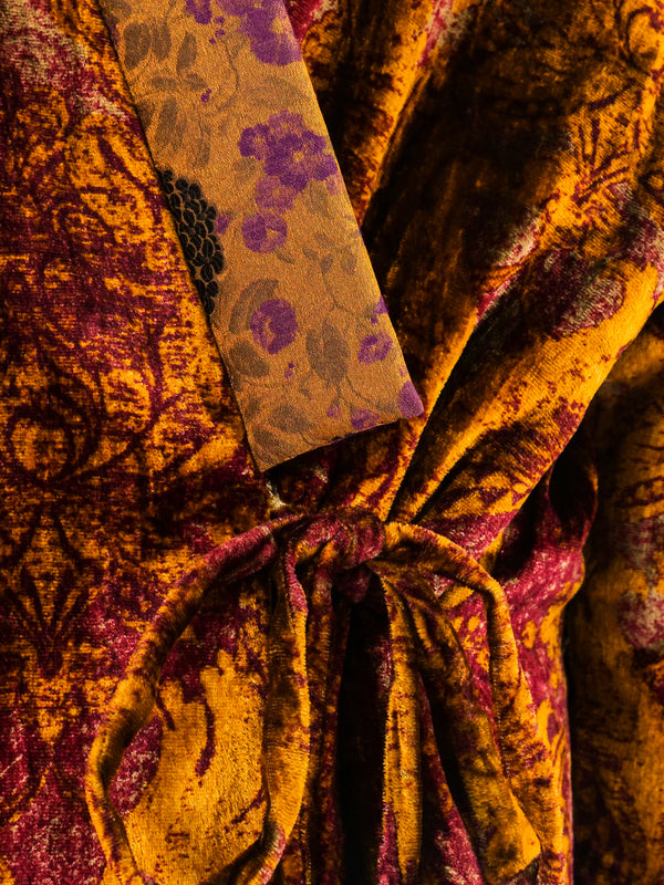 Krizia Printed Velvet Maxi Coat Outerwear arcadeshops.com