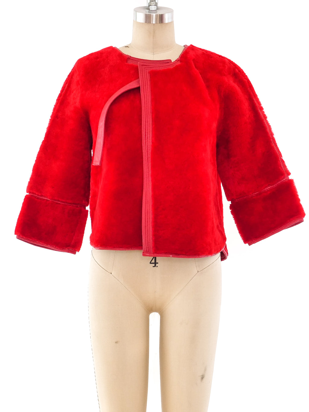 本日削除◆国内正規品◆RED VALENTINO フェザースリーブ ジャケット Valentino Shearling Cropped Jacket