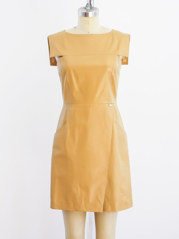 Chanel Leather Mini Dress Dress arcadeshops.com