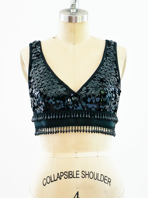 Yves Saint Laurent Sequin Bralette Top arcadeshops.com