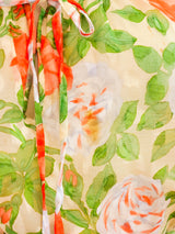 Yves Saint Laurent Peach Floral Ensemble Two Piece arcadeshops.com