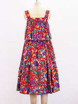Yves Saint Laurent Red Floral Dress Dress arcadeshops.com