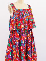Yves Saint Laurent Red Floral Dress Dress arcadeshops.com