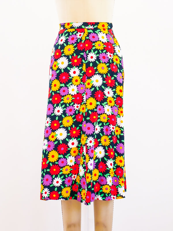 Yves Saint Laurent Daisy Print Skirt Skirt arcadeshops.com