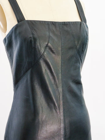 Gianni Versace Leather Column Dress Gianni Versace Leather Column Dress