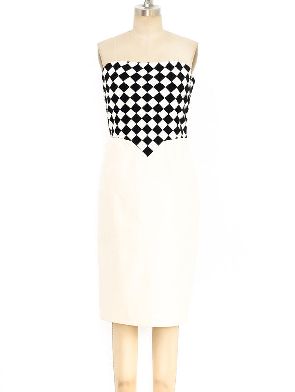 Valentino Basketweave Ribbon Bustier Dress Dress arcadeshops.com