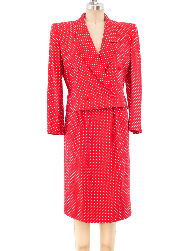 Valentino Polka Dot Skirt Suit Suit arcadeshops.com