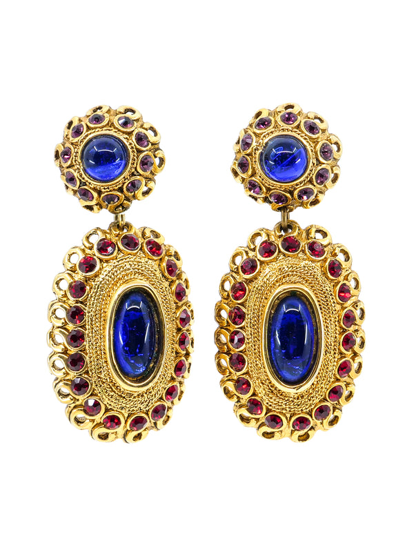 Claire Deve Cabochon Drop Earrings Accessory arcadeshops.com