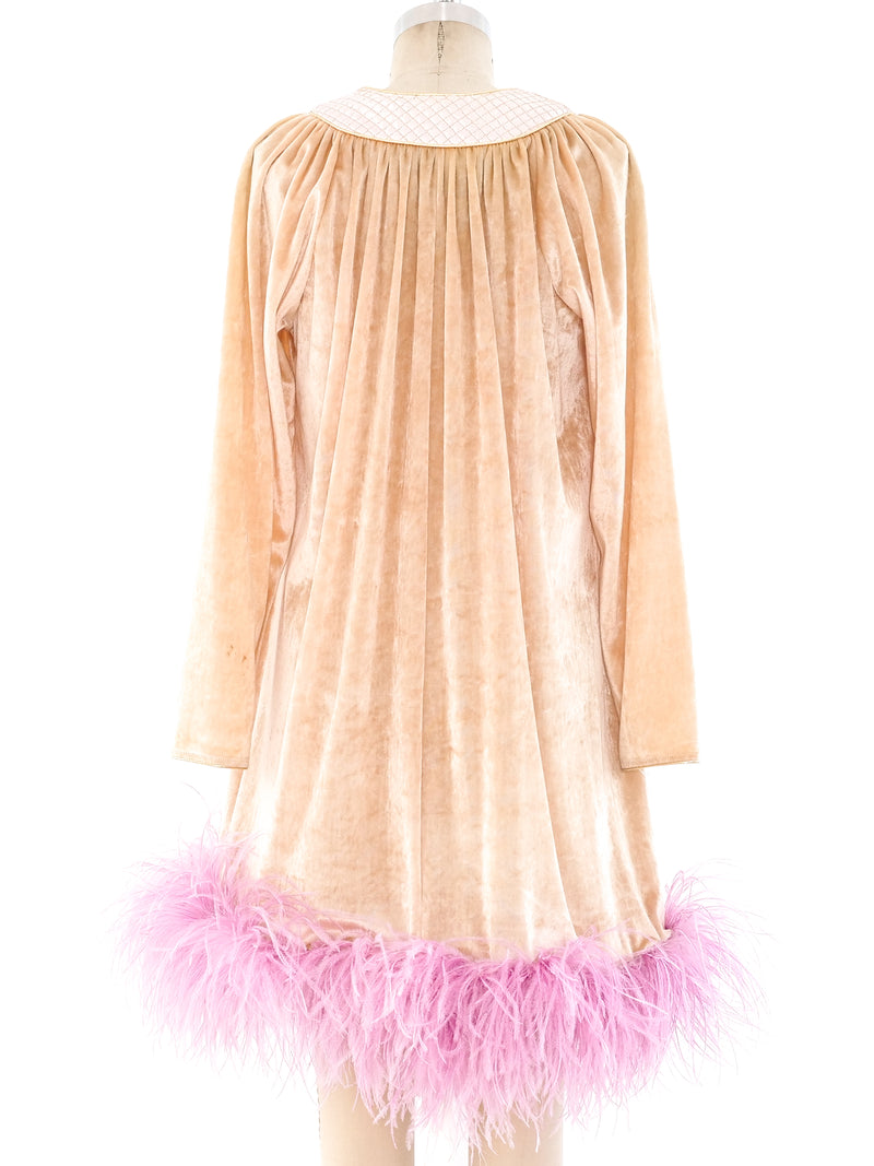 Bill Tice Feather Trimmed Babydoll Dress Dress arcadeshops.com
