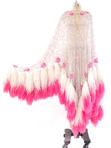Feather Trimmed Chiffon Poncho Jacket arcadeshops.com