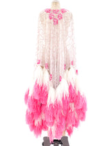 Feather Trimmed Chiffon Poncho Jacket arcadeshops.com