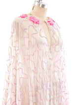 Feather Trimmed Chiffon Poncho Jacket arcadeshops.com